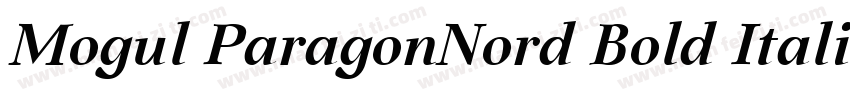 Mogul ParagonNord Bold Italic字体转换